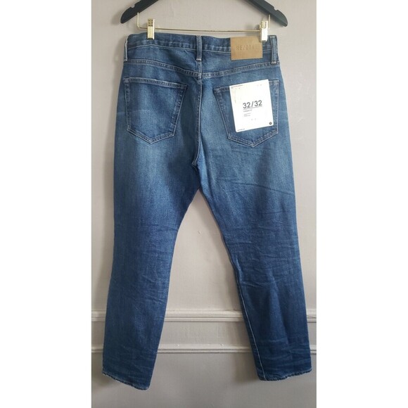 Re/Done Jean Mens 32x32 Blue Button Fly Straight Fit Comfort Stretch NEW - Picture 6 of 8